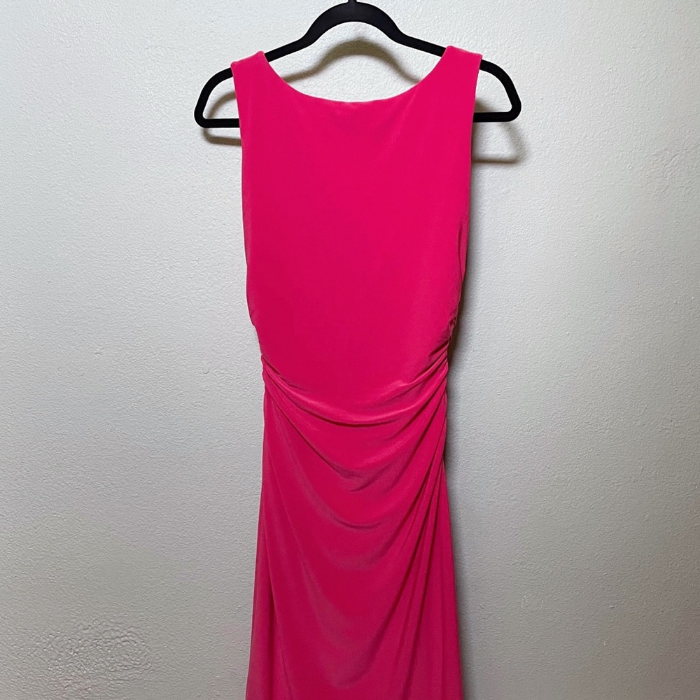 Pink Ruched Floral Dress - Picture 2 of 11